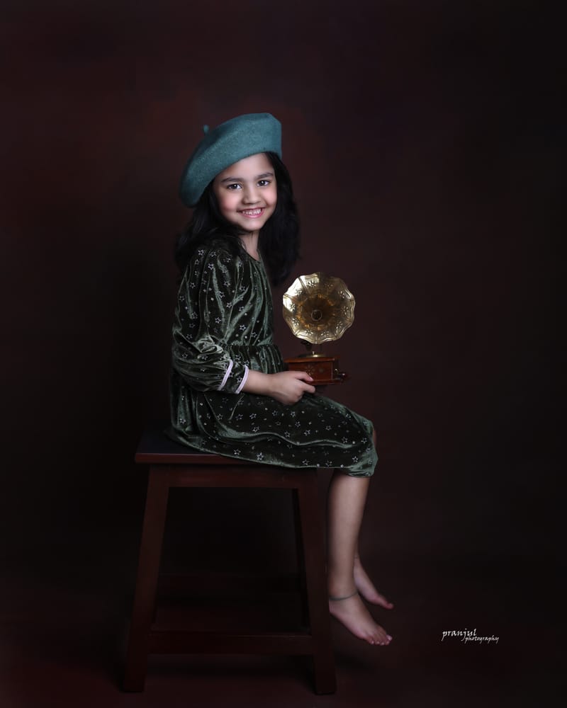 Child portrait with warm natural tones