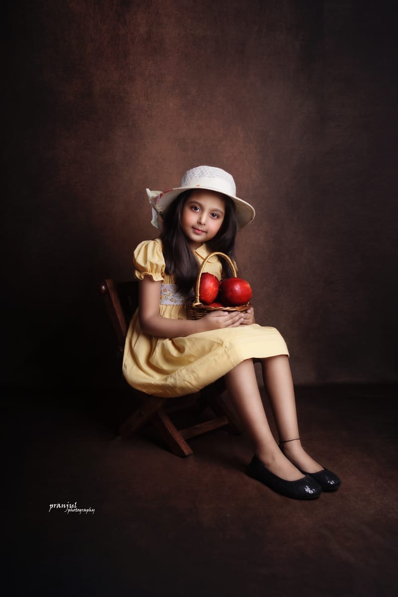 Kids photography session with artistic lighting