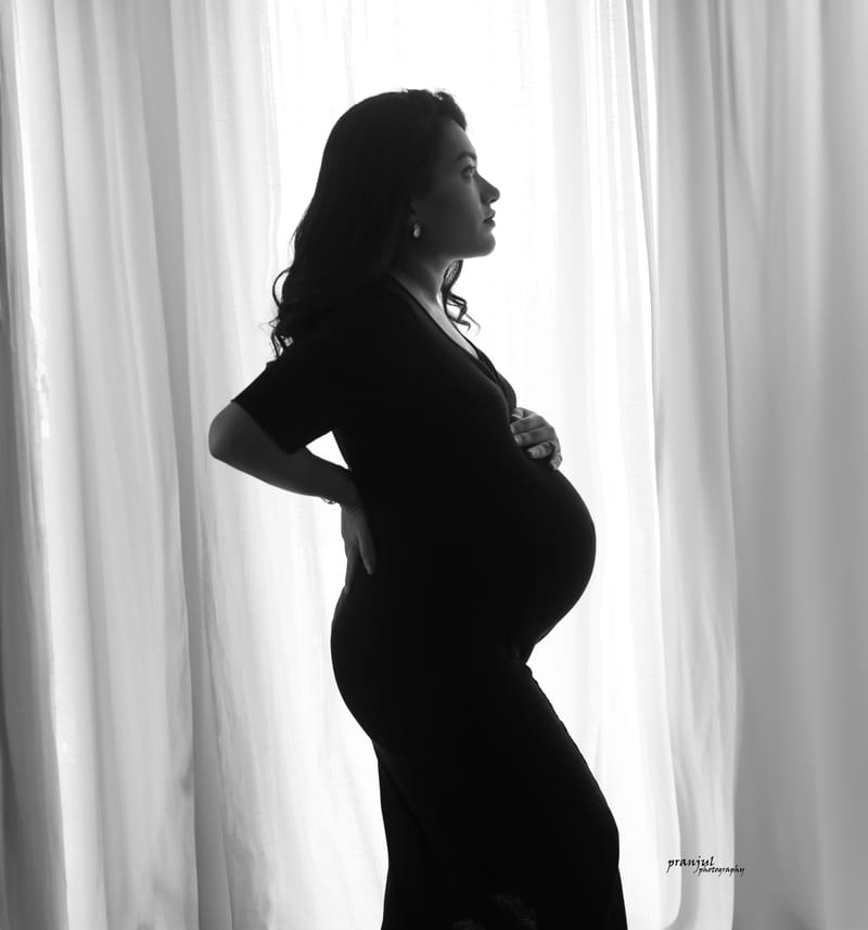 Maternity close-up portrait with gentle expression