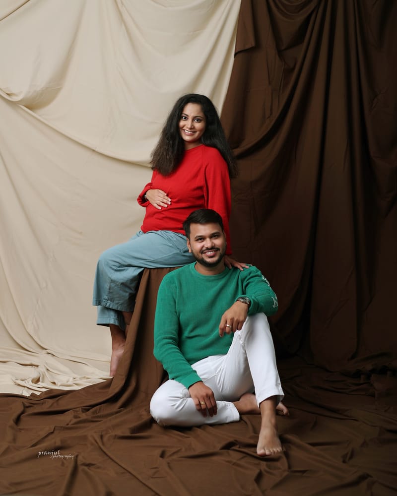 Couple maternity shoot with emotional connection