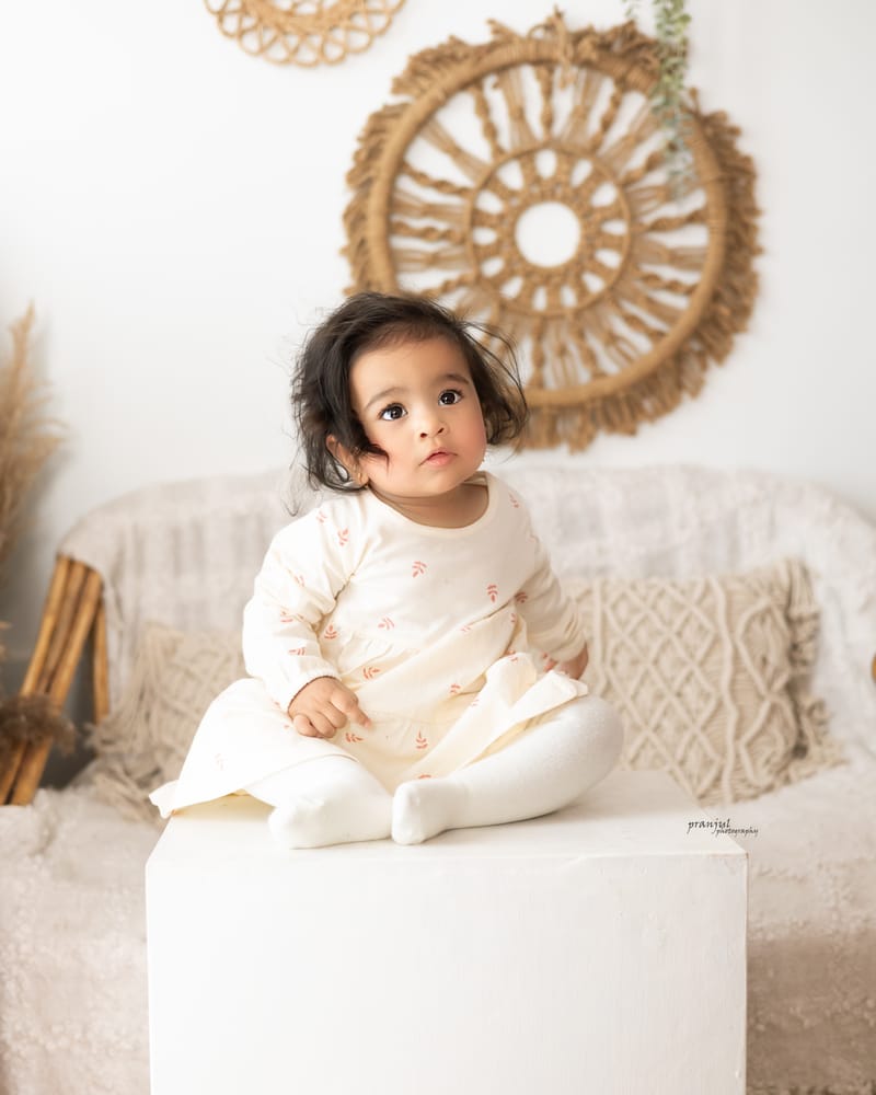 Toddler photoshoot with vibrant creative styling